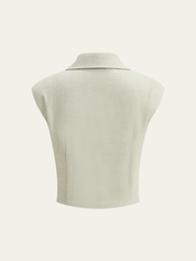 Cotton Linen Wrap Top & Pleated Pants Set