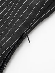 Pinstripe Halter Top & Wide Leg Pants Set