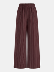 Pinstriped Halter Top & Wide Leg Pants Set