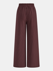 Pinstriped Halter Top & Wide Leg Pants Set