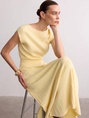 Ribbed Knit Maxi Skirt