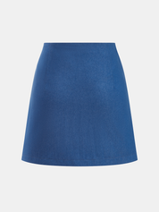 Pleated Asymmetric Mini Skirt