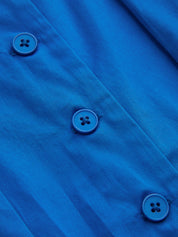 Cotton Sleeveless Pleated Button-Down Vest
