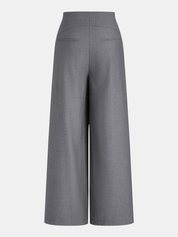 Buckle Detail Wrap Wide Leg Pants