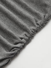 Ruched Asymmetric Cami Maxi Dress