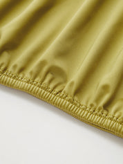 Tie-Neck One-Shoulder Satin Top