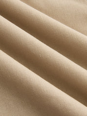 Linen Blend Vest & Pleated Mini Skirt Set