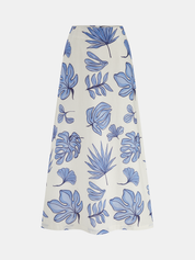 Strapless Printed Top & Maxi Skirt Set