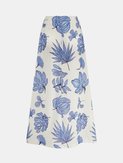 Strapless Printed Top & Maxi Skirt Set