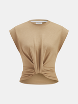 Twisted Cropped Sleeveless Tops