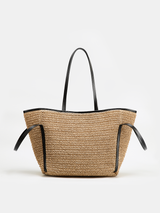 Large Straw Woven Tote Bag