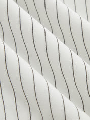 Pinstripe Asymmetric Button Vest & Shorts Set