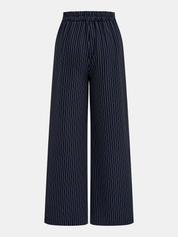 Pinstripe Wrap Tie Top & Pants Set