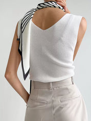 Geometric Striped Skinny Scarf