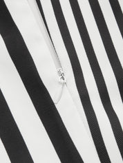 Striped Sleeveless Peplum Top & Pants Set