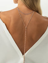 Layered Back Drop Lariat Necklace