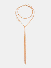 Layered Back Drop Lariat Necklace