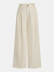 One Shoulder Metal Button Vest & Pants Set