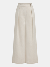 Cotton Linen One Shoulder Belted Top & Pants Set
