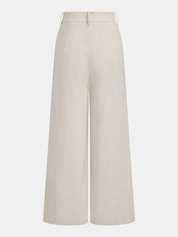 Cotton Linen One Shoulder Belted Top & Pants Set