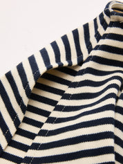 Off Shoulder Cotton Blend Striped Ruched Top