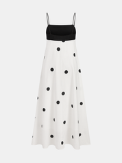 Polka Dot Color-Block Cami Dress