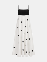Polka Dot Color-Block Cami Dress