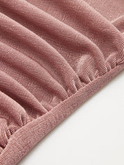 Ruched Mock Neck Fitted Tank Top