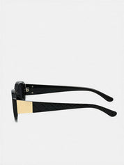 Quilted Temple Rectangular Sunglasses