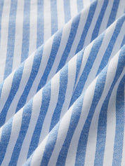 Striped Cotton Blend Cropped Shirt