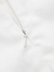 Cotton Linen Twisted Slit Midi Skirt