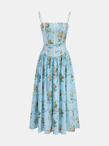 Floral Print Cami Midi Dress