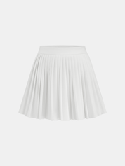 Halter Buttoned Vest & Pleated Mini Skirt Set