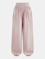 Elastic Waist Shiny Lantern Pants