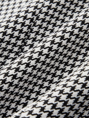 Houndstooth Collared Button Down Vest