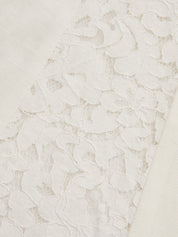 Lace Panel Frog Button Linen Blend Blazer Vest