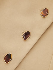 Slim Fit Amber Button Asymmetrical Vest
