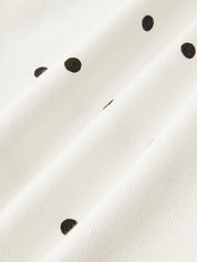Polka Dot Denim Wide Leg Jeans