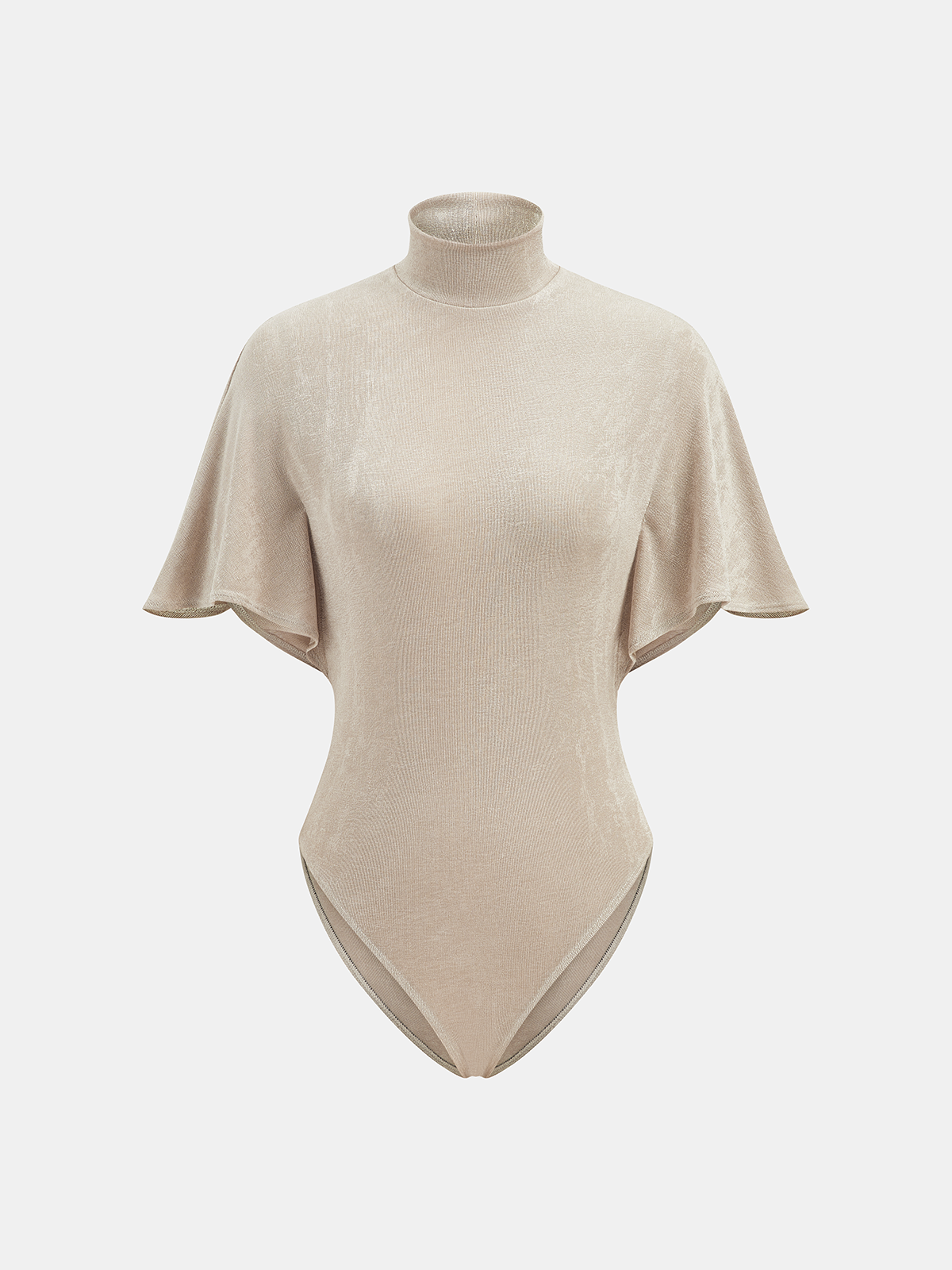 High Neck Flutter Sleeve Bodysuit