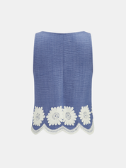 Daisy Embroidered Tank Top & Shorts Set