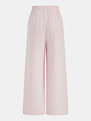 Cotton Linen Striped Split Drawstring Pants