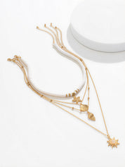 Multi Layered Ocean Charm Necklace