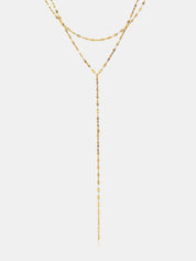 Double Layer Y-Drop Lariat Necklace