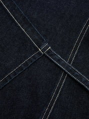 Sleeveless Denim Wrap Mini Dress