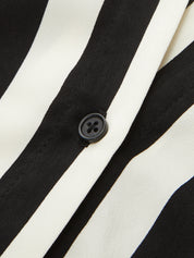 Striped Twisted Shirt & Belted Pants Set