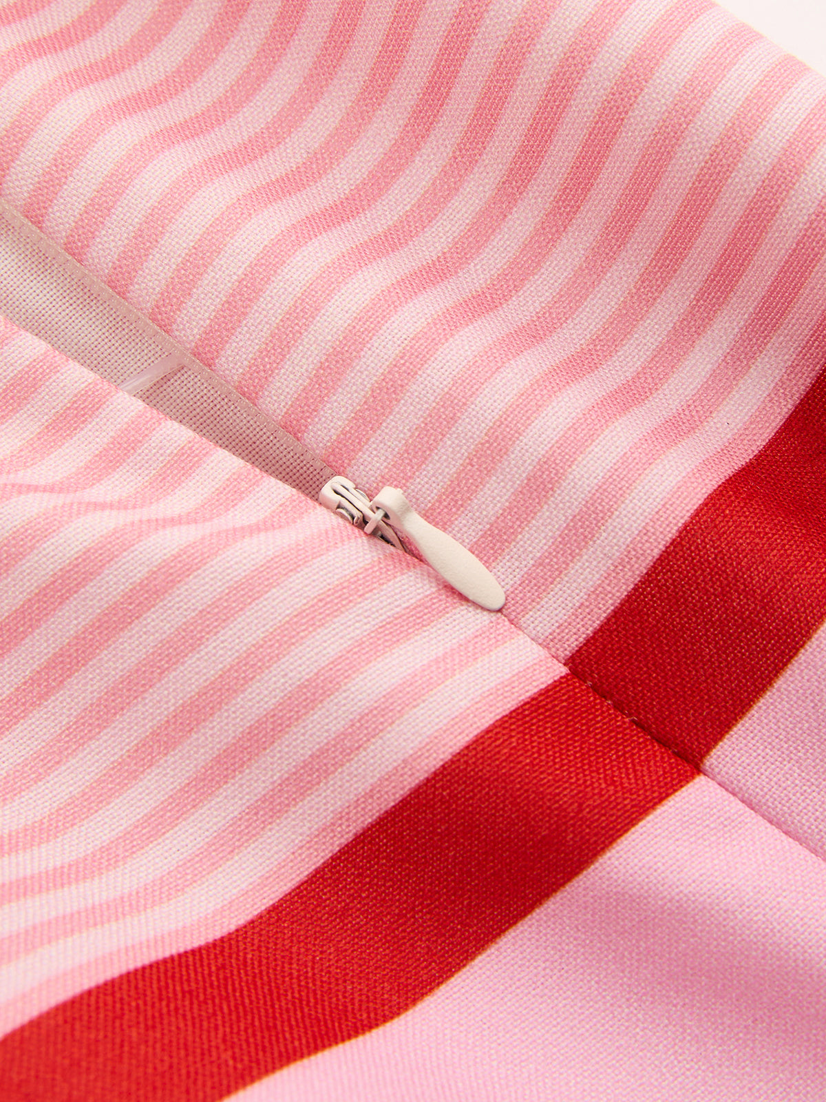 Striped Strapless Asymmetric Top & Skirt Set