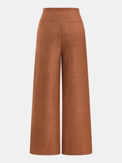 Buttoned Vest & Pleated Wide Leg Pants Set