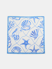Mermaid Ocean Print Square Scarf