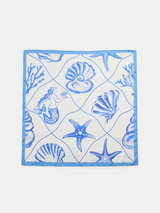 Mermaid Ocean Print Square Scarf