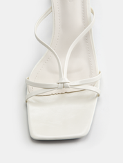 Square Toe Kitten Heel Mule Sandals